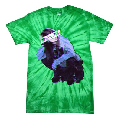 Comfortable Sad Japanese Anime Aesthetic Tie-Dye T-Shirt