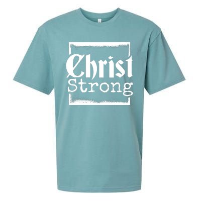 Christ Strong Jesus Lover Gift Sueded Cloud Jersey T-Shirt