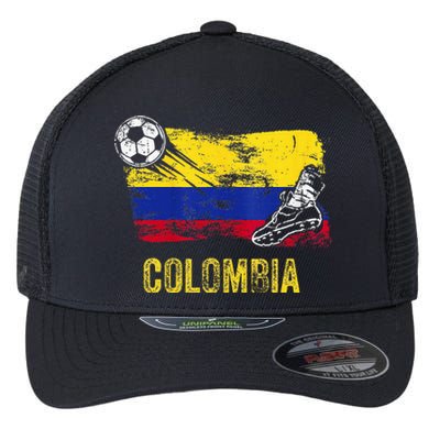 Colombia Soccer Jersey Fan Gallery Cheer Lady Mom Family Flexfit Unipanel Trucker Cap