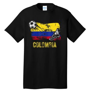 Colombia Soccer Jersey Fan Gallery Cheer Lady Mom Family Tall T-Shirt