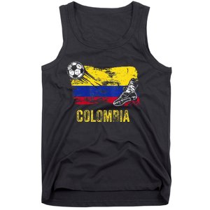 Colombia Soccer Jersey Fan Gallery Cheer Lady Mom Family Tank Top