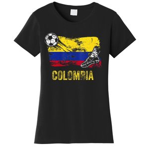 Colombia Soccer Jersey Fan Gallery Cheer Lady Mom Family Women's T-Shirt