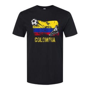 Colombia Soccer Jersey Fan Gallery Cheer Lady Mom Family Softstyle CVC T-Shirt