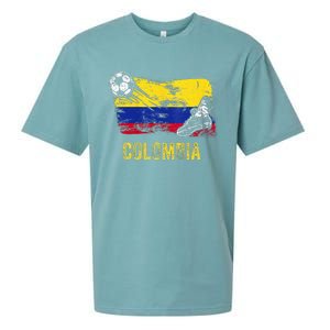 Colombia Soccer Jersey Fan Gallery Cheer Lady Mom Family Sueded Cloud Jersey T-Shirt