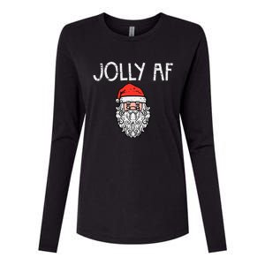 Christmas Santa Jolly Funny Xmas Holiday Humor Womens Cotton Relaxed Long Sleeve T-Shirt