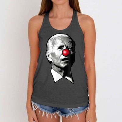 Clown Show Joe Funny Joe Biden Is A Democratic Clown Women's Knotted Racerback Tank