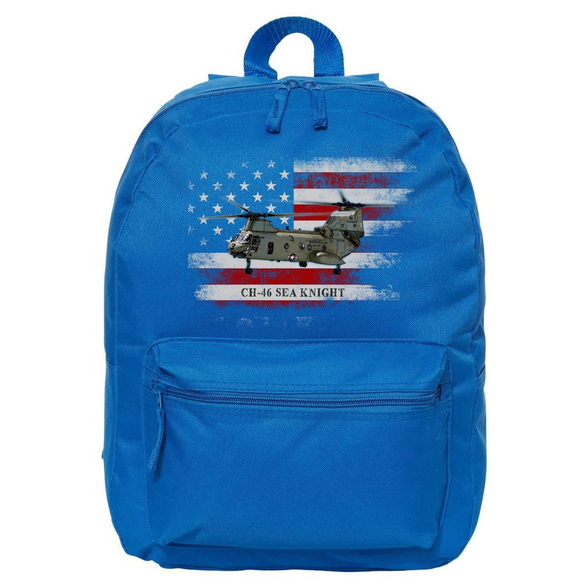 Ch46 Sea Knight Helicopter Usa Flag Helicopter Pilot Funny Gift 16 in Basic Backpack