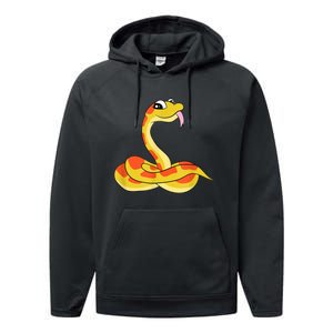 Corn Snake Kids Reptiles Cute Corn Snake Performance Fleece Hoodie