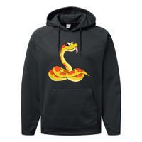 Corn Snake Kids Reptiles Cute Corn Snake Performance Fleece Hoodie