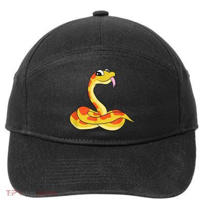 Corn Snake Kids Reptiles Cute Corn Snake 7-Panel Snapback Hat