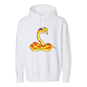 Corn Snake Kids Reptiles Cute Corn Snake Garment-Dyed Fleece Hoodie