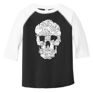 Cat Skull Kitty Skeleton Halloween Goth Punk Emo Gift Toddler Fine Jersey T-Shirt