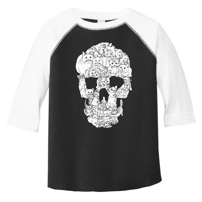 Cat Skull Kitty Skeleton Halloween Goth Punk Emo Gift Toddler Fine Jersey T-Shirt