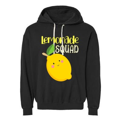 Cute Smiling Kawaii Lemon Lemonade Squad Garment-Dyed Fleece Hoodie