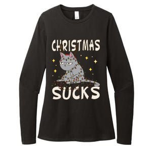 Christmas Sucks Kitty Merry Christmas Cat Gift Womens CVC Long Sleeve Shirt