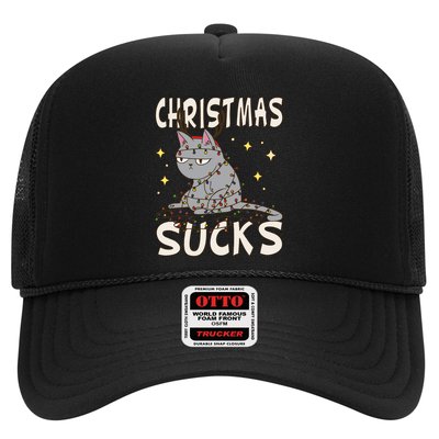 Christmas Sucks Kitty Merry Christmas Cat Gift Trucker Hat