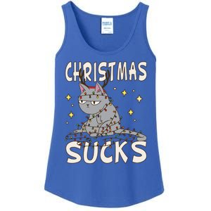 Christmas Sucks Kitty Merry Christmas Cat Gift Ladies Essential Tank