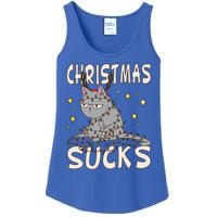 Christmas Sucks Kitty Merry Christmas Cat Gift Ladies Essential Tank