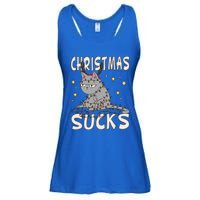 Christmas Sucks Kitty Merry Christmas Cat Gift Ladies Essential Flowy Tank