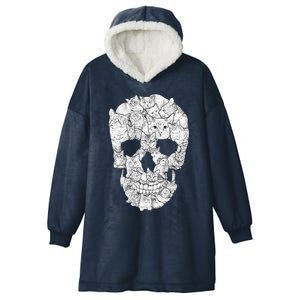 Cat Skull Kitty Skeleton Halloween Costume Idea Hooded Wearable Blanket