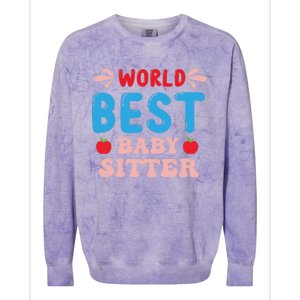 Childcare Sitter Kindergarten Gift Colorblast Crewneck Sweatshirt