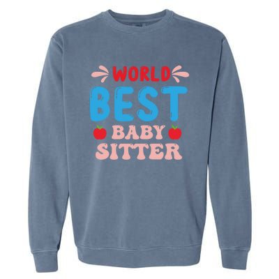 Childcare Sitter Kindergarten Gift Garment-Dyed Sweatshirt