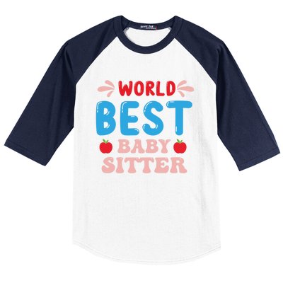 Childcare Sitter Kindergarten Gift Baseball Sleeve Shirt