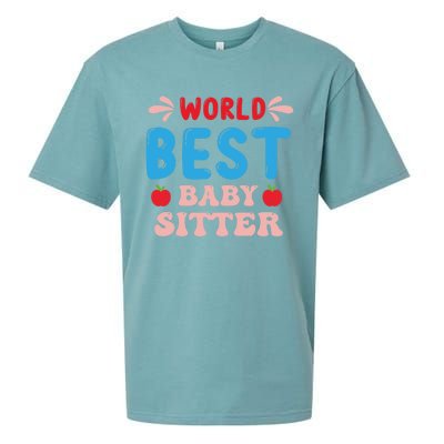 Childcare Sitter Kindergarten Gift Sueded Cloud Jersey T-Shirt