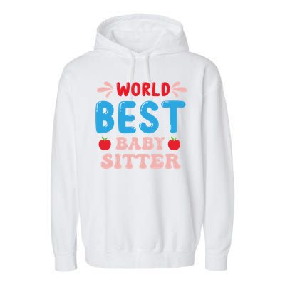 Childcare Sitter Kindergarten Gift Garment-Dyed Fleece Hoodie