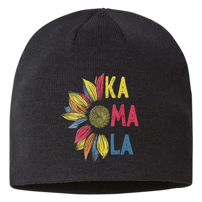 Colorful Sunflower Kamala Harris Sustainable Beanie