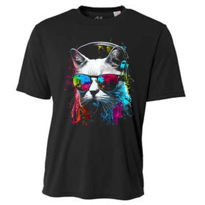 Cat Sunglasses Kitten Cat Love Cat Owner Cooling Performance Crew T-Shirt