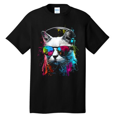 Cat Sunglasses Kitten Cat Love Cat Owner Tall T-Shirt