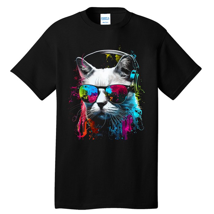 Cat Sunglasses Kitten Cat Love Cat Owner Tall T-Shirt