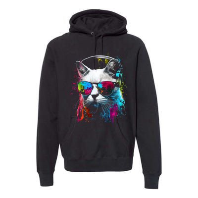 Cat Sunglasses Kitten Cat Love Cat Owner Premium Hoodie