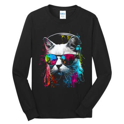 Cat Sunglasses Kitten Cat Love Cat Owner Tall Long Sleeve T-Shirt