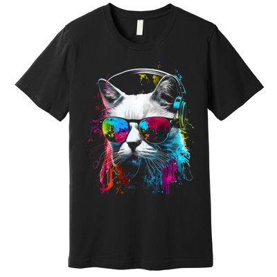 Cat Sunglasses Kitten Cat Love Cat Owner Premium T-Shirt