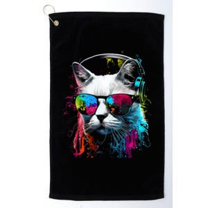 Cat Sunglasses Kitten Cat Love Cat Owner Platinum Collection Golf Towel