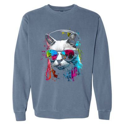 Cat Sunglasses Kitten Cat Love Cat Owner Garment-Dyed Sweatshirt