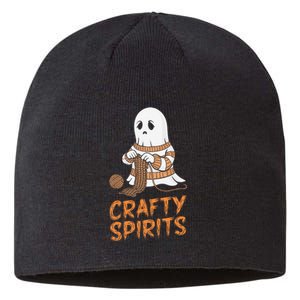 Crafty Spirits Knitting Ghost Design For Halloween Fun Sustainable Beanie