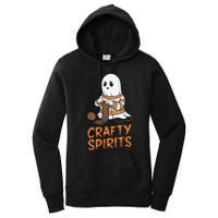 Crafty Spirits Knitting Ghost Design For Halloween Fun Women's Pullover Hoodie