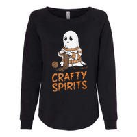 Crafty Spirits Knitting Ghost Design For Halloween Fun Womens California Wash Sweatshirt