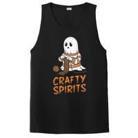 Crafty Spirits Knitting Ghost Design For Halloween Fun PosiCharge Competitor Tank