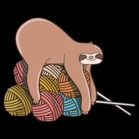 Cute Sloth Knitting Yarn Knitting Wool Cropped Pullover Crew