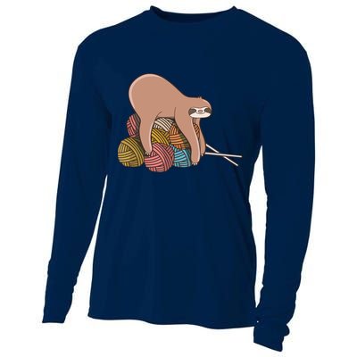 Cute Sloth Knitting Yarn Knitting Wool Cooling Performance Long Sleeve Crew