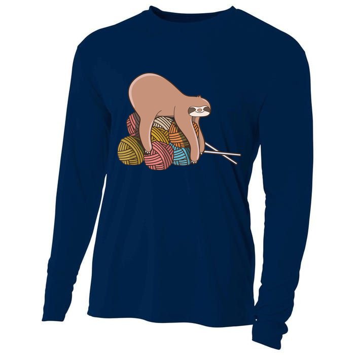 Cute Sloth Knitting Yarn Knitting Wool Cooling Performance Long Sleeve Crew