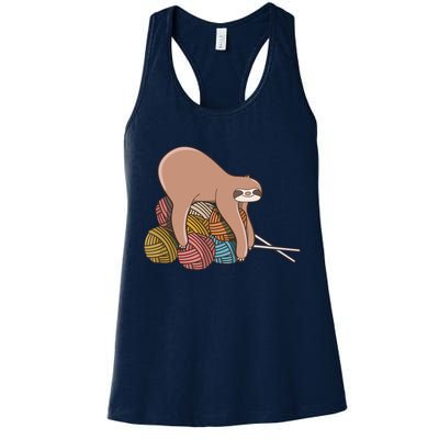 Cute Sloth Knitting Yarn Knitting Wool Womens Tank Top