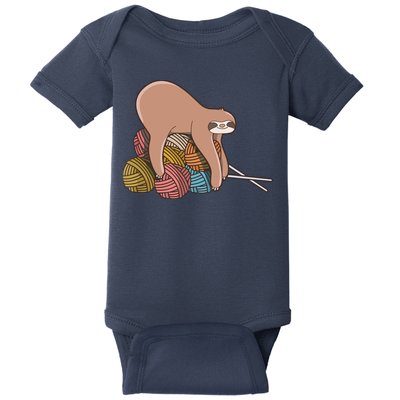 Cute Sloth Knitting Yarn Knitting Wool Baby Bodysuit