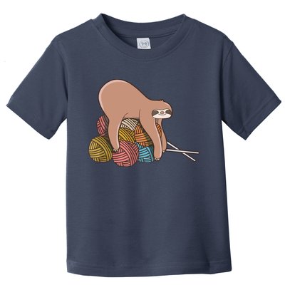Cute Sloth Knitting Yarn Knitting Wool Toddler T-Shirt