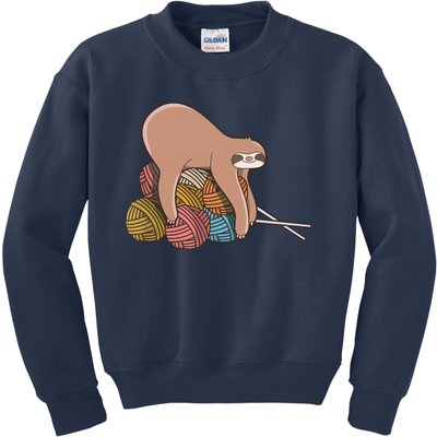 Cute Sloth Knitting Yarn Knitting Wool Kids Sweatshirt