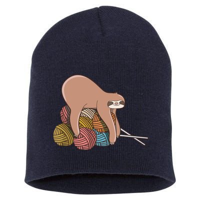 Cute Sloth Knitting Yarn Knitting Wool Short Acrylic Beanie